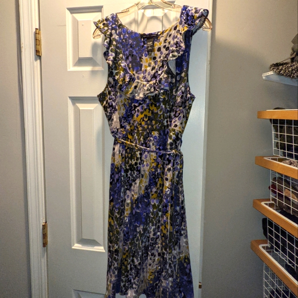 NY&C women's L blue&green sleeveless dress